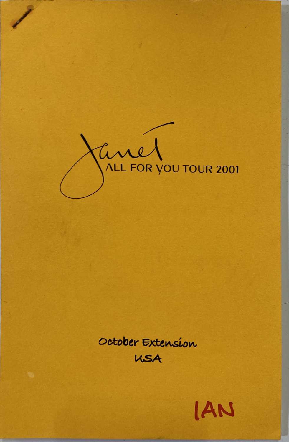 JANET JACKSON - TOUR ITINERARIES AND EPHEMERA, - Image 3 of 12