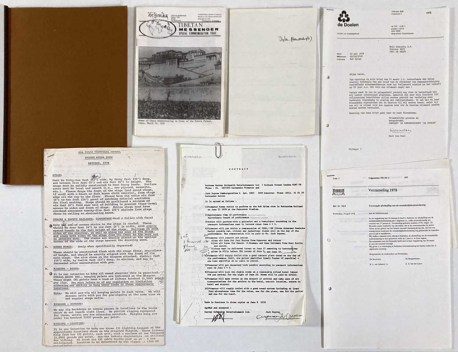 BOB DYLAN - CONTRACTS C 1978. - Image 3 of 12