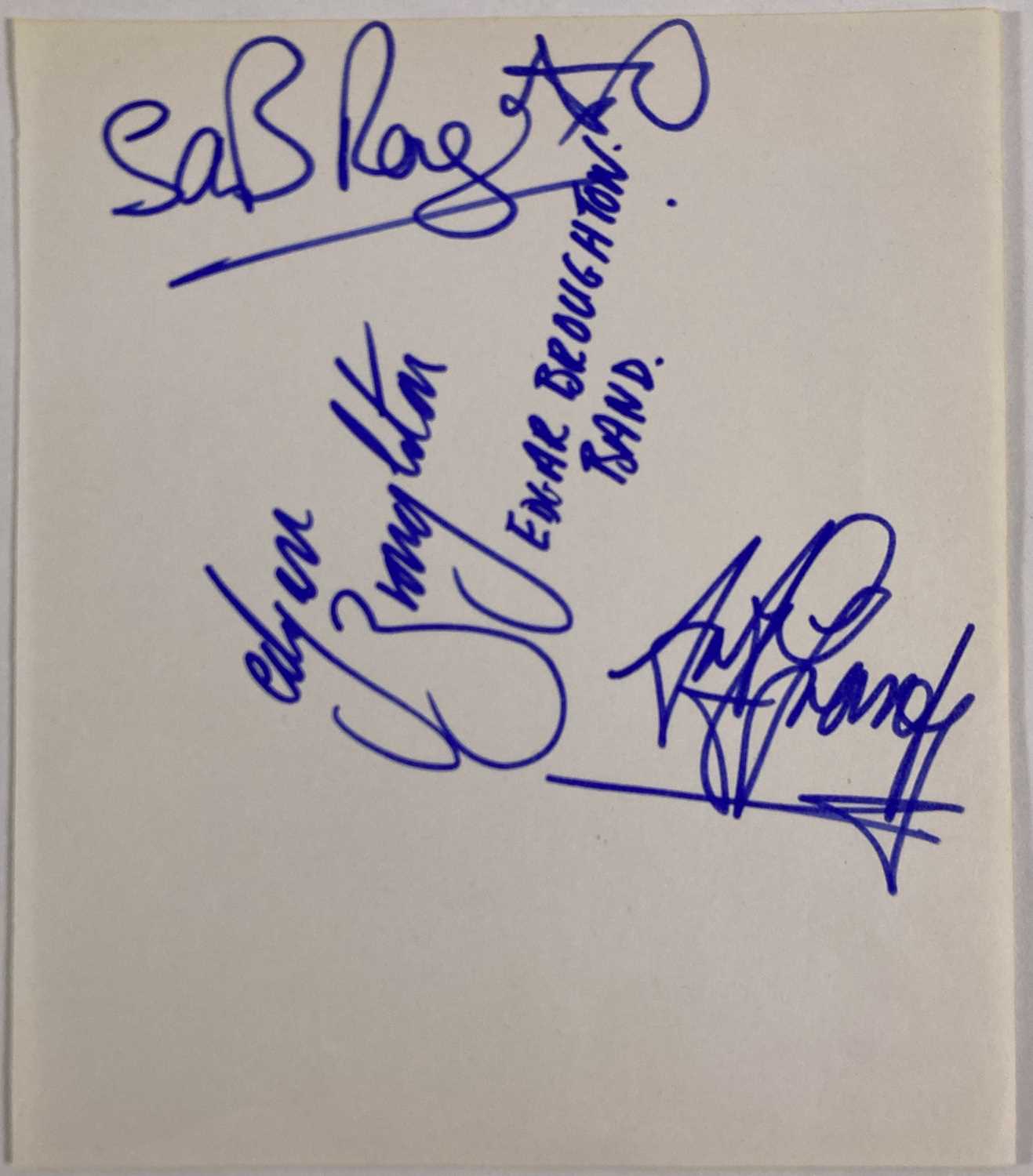 EDGAR BROUGHTON BAND - THE PRETTY THINGS - SIGNED PAGES. - Image 2 of 4