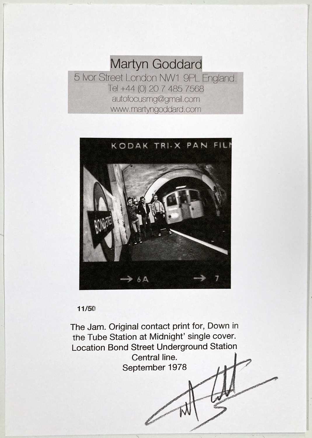 THE JAM - MARTYN GODDARD -SIGNED LIMITED EDITION 'DOWN IN THE TUBE STATION' PHOTOGRAPH. - Image 4 of 4