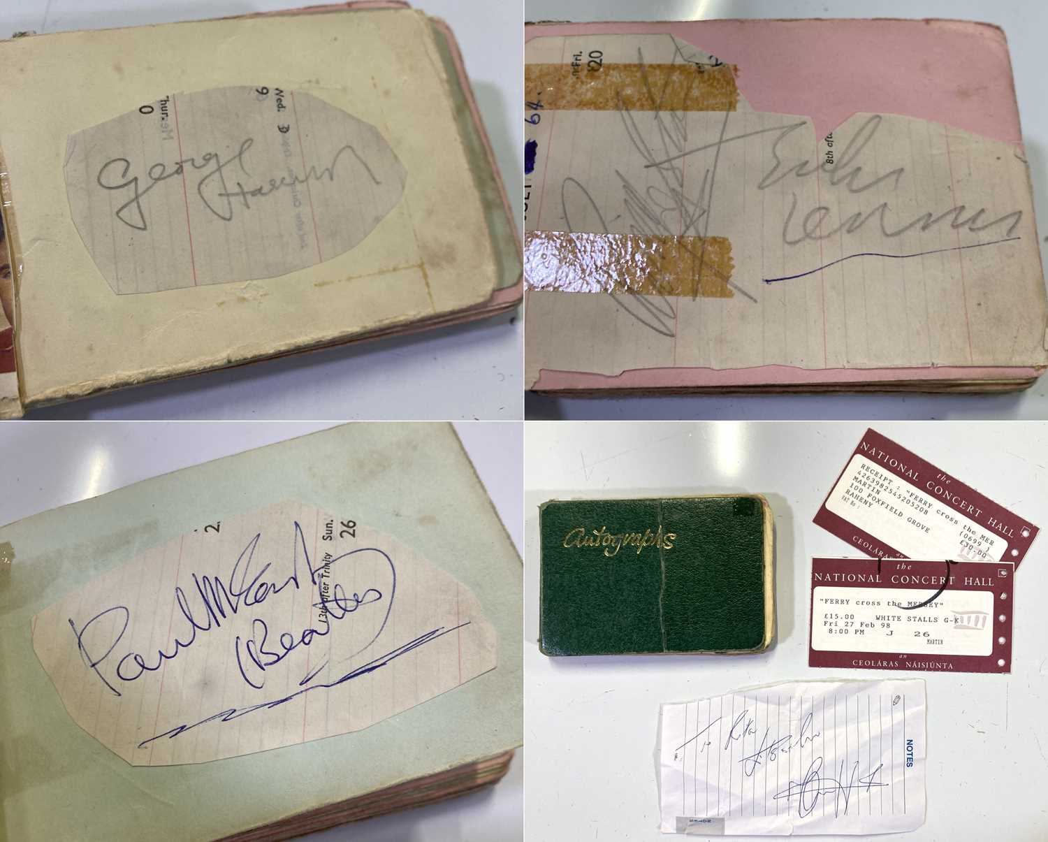 AUTOGRAPH BOOK TO INCLUDE THE BEATLES / ROLLING STONES / ROY ORBISON.