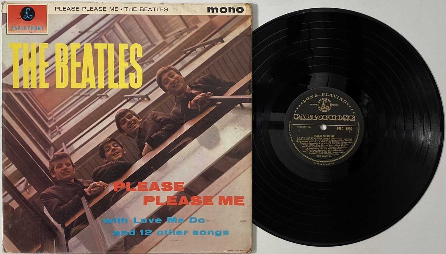 THE BEATLES - PLEASE PLEASE ME LP (ORIGINAL UK MONO 'BLACK AND GOLD' PRESSING - PMC 1202).