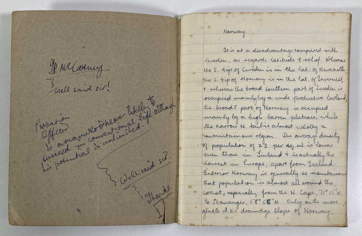 THE BEATLES - PAUL MCCARTNEY'S LIVERPOOL INSTITUTE SCHOOL BOOK C 1959 - Image 3 of 11