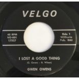 GWEN OWENS - I LOST A GOOD THING/ I'LL BE CRYING 7" (US SOUL - VELGO VO-001)