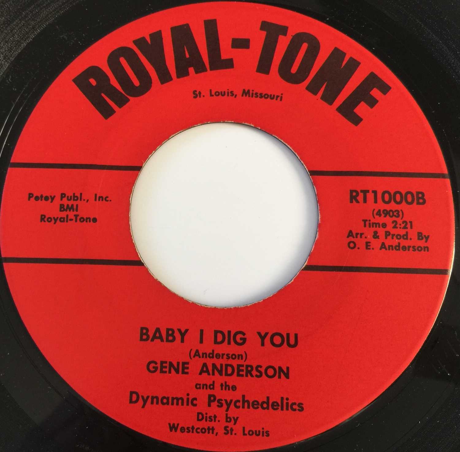 GENE ANDERSON - BABY I DIG YOU/ WHAT'S WRONG WITH YOU GIRL 7" (US NORTHERN - ROYAL-TONE RT1000)