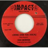 DUKE BROWNER - CRYING OVER YOU (VOCAL)/ INSTRUMENTAL 7" (US NORTHERN - IMPACT 1008)