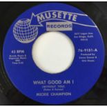 MICKIE CHAMPION - WHAT GOOD AM I/ THE HURT STILL LINGERS ON 7" (US NORTHERN - MUSETTE 76-9151)