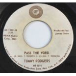 TOMMY RODGERS - PASS THE WORD/ I'LL TELL IT TO THE WIND 7" (US NORTHERN - AJP MS 1510)