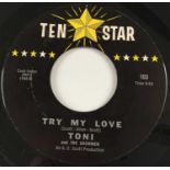TONI AND THE SNOWMEN - TRY MY LOVE/ BEWARE 7" (US SOUL - TEN STAR 103)