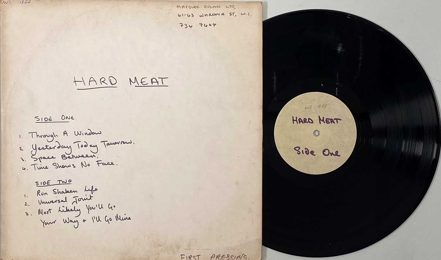 HARD MEAT - HARD MEAT LP - ORIGINAL UK WHITE LABEL TEST PRESSING (WARNER WS 1852)