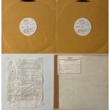 THE KINKS - PRESERVATION ACT 2 DOUBLE LP ACETATE (W/ 1972 TOUR DATES A4 SHEET)