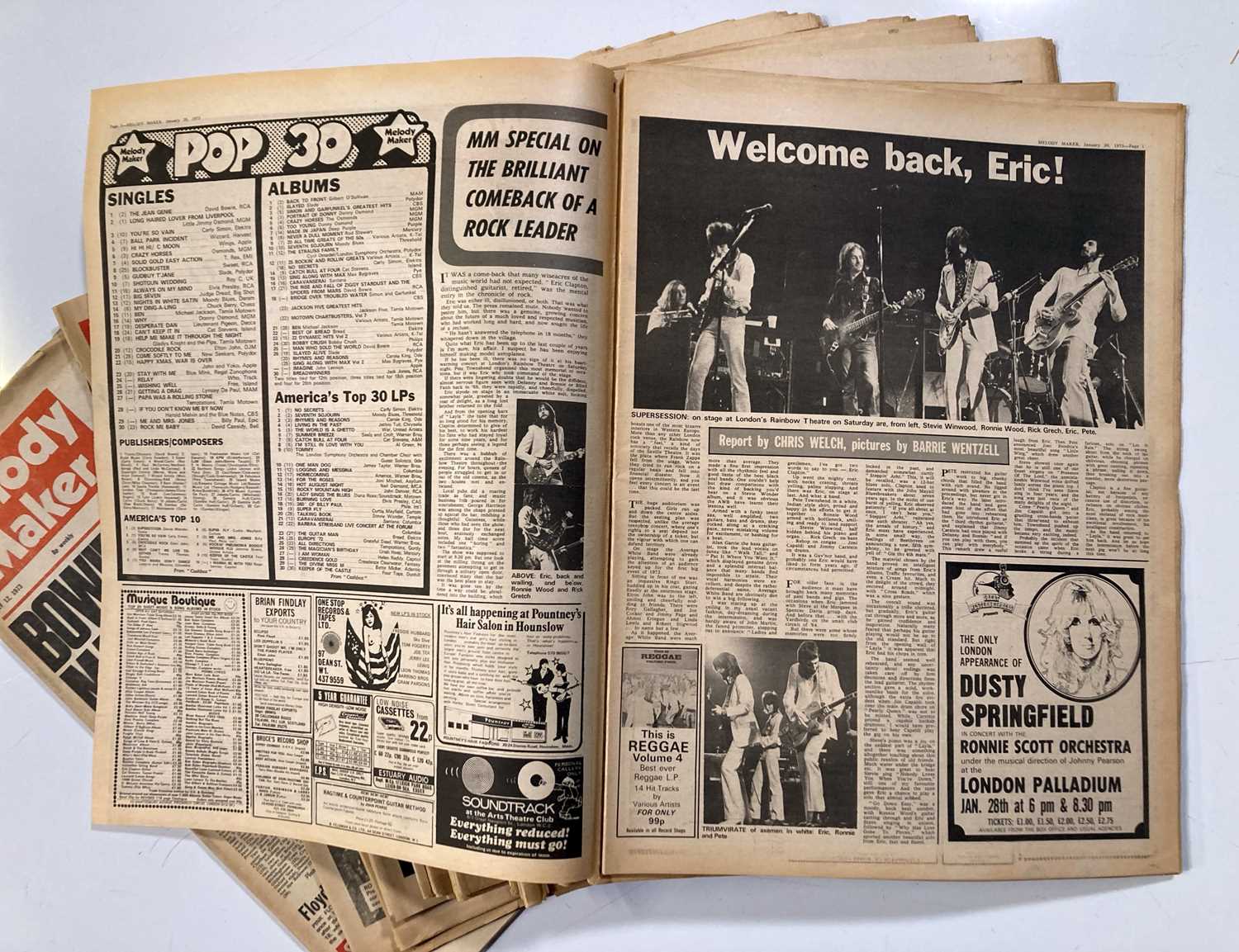 MELODY MAKER MAGAZINE - 1973 - 48 ISSUES. - Image 3 of 5