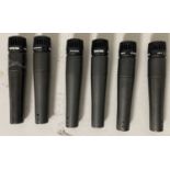 SIX SHURE SM57 MICROPHONES.