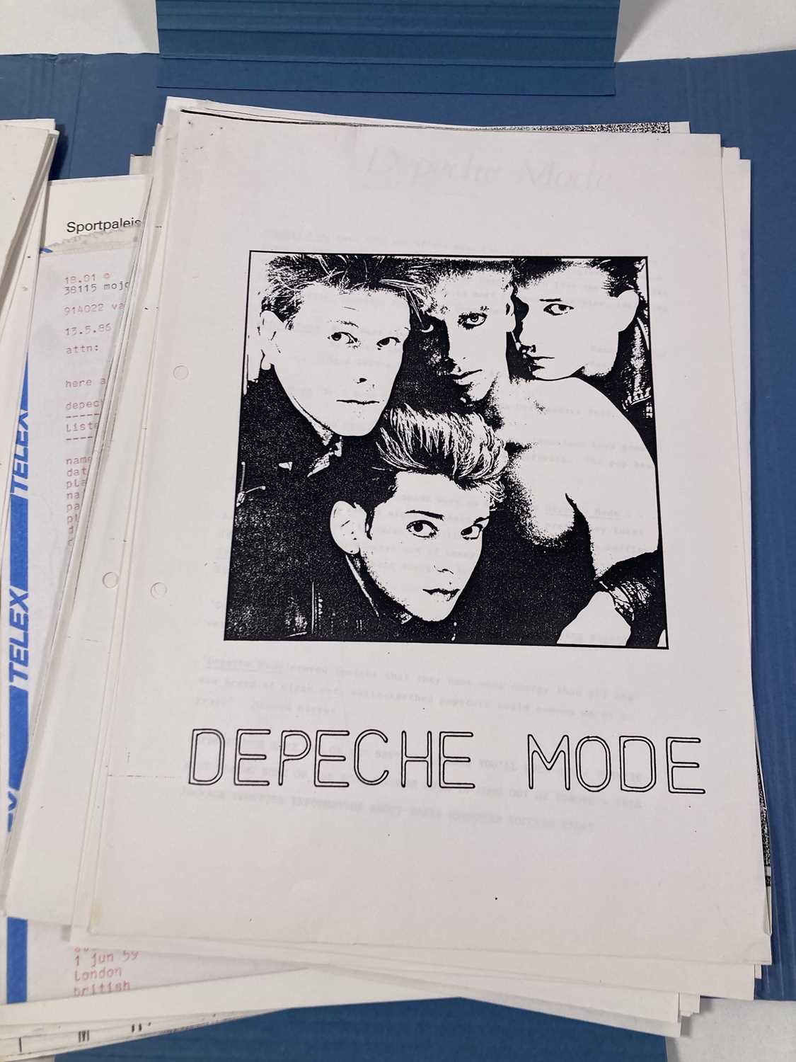 CONTRACTS AND CONCERT BOOKING ARCHIVE - DEPECHE MODE INC ANDY FLETCHER SIGNED , 1982-1986. - Image 5 of 7