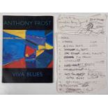 MARK E. SMITH / THE FALL - A SET LIST / ANNOTATIONS BY MES IN A ANTHONY FROST CATALOGUE.
