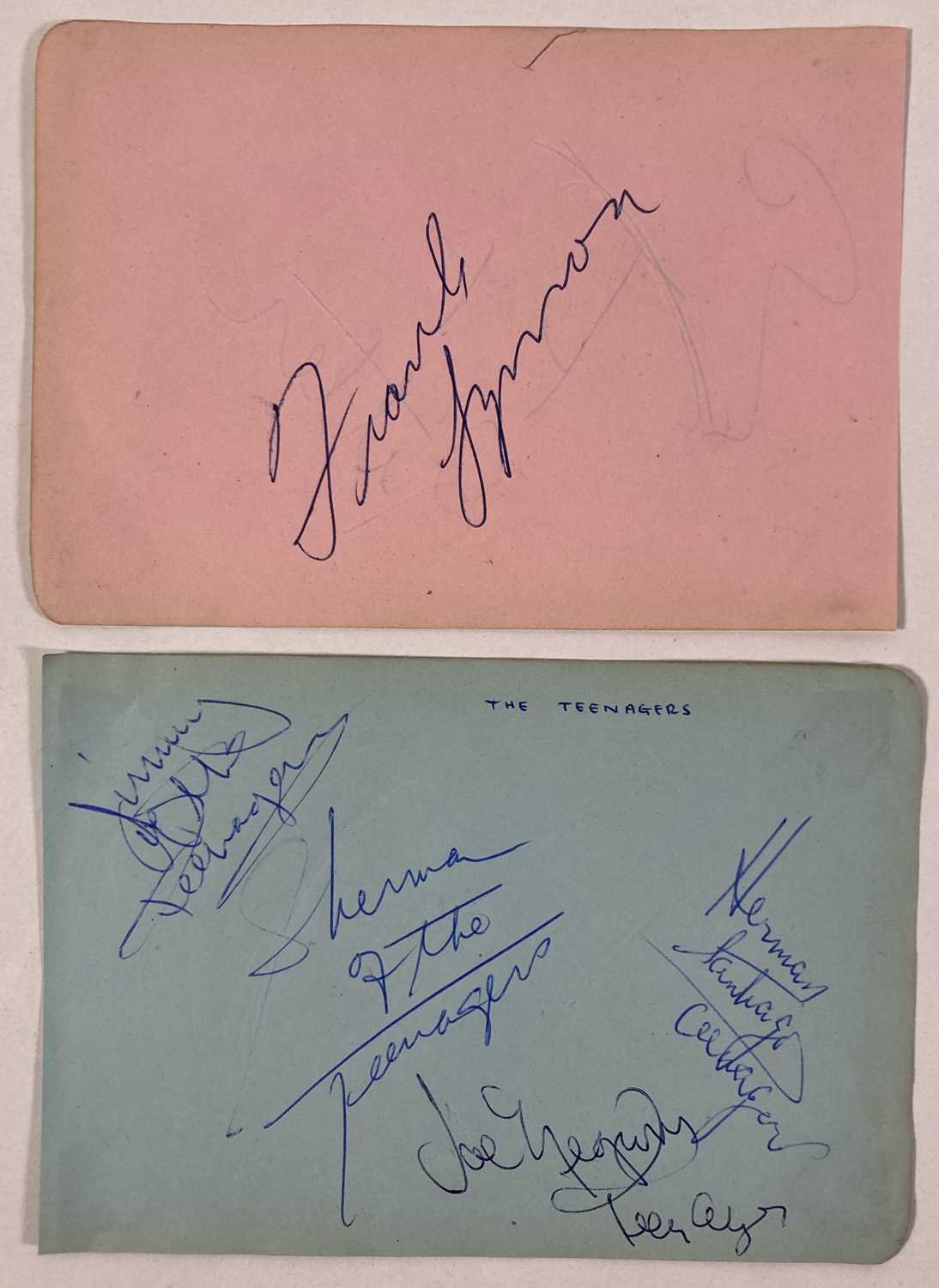 1960S STARS - AUTOGRAPHS - FRANKIE LYMON AND THE TEENAGERS.