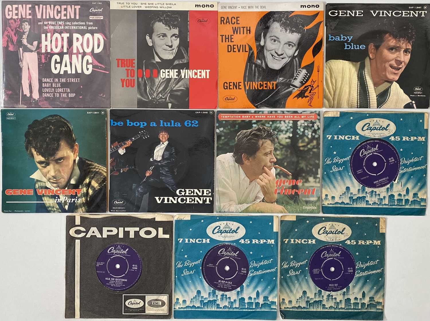 GENE VINCENT - EPs / 7" PACK