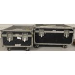 STRAWBERRY STUDIOS - STRAWBERRY RENTALS COLLECTION - PAIR OF FLIGHT CASES LIKELY 10CC USED.