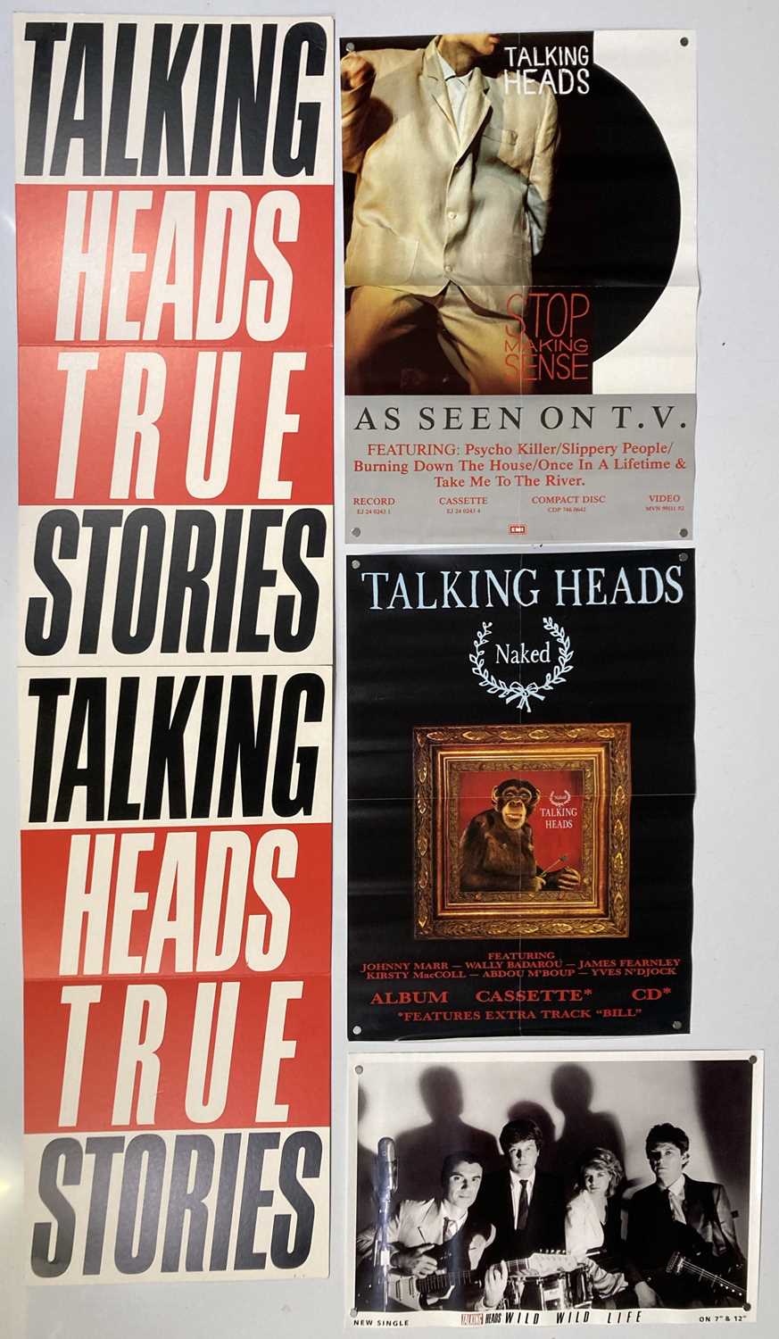 TALKING HEADS POSTERS AND PROMO ITEMS INC TRUE STORIES FOLD OUT.