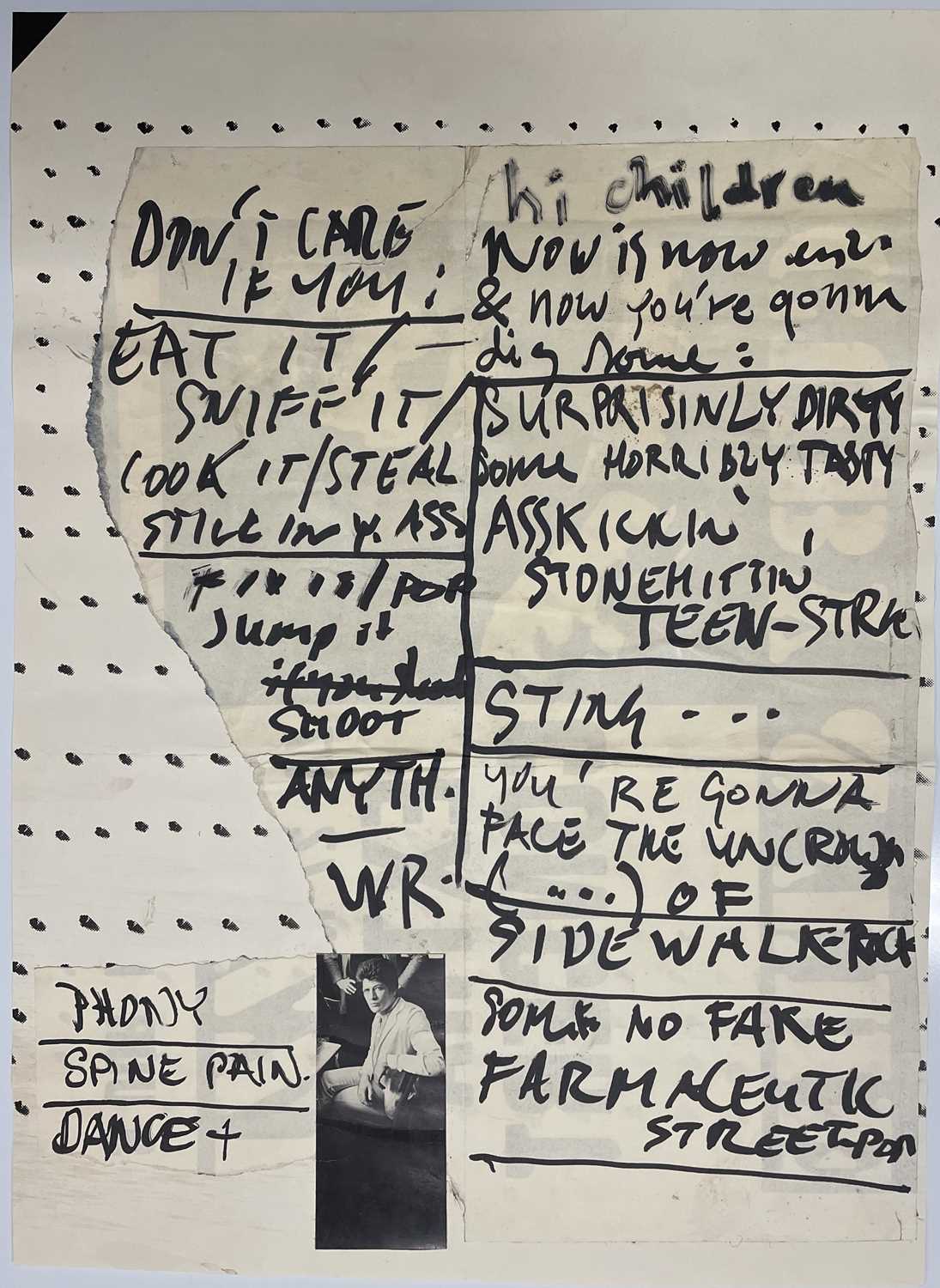 HERMAN BROOD - A HANDWRITTEN SETLIST FROM 1978, NIJMEGEN.