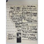 HERMAN BROOD - A HANDWRITTEN SETLIST FROM 1978, NIJMEGEN.