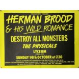 HERMAN BROOD - A 1979 LONDON LYCEUM CONCERT POSTER.