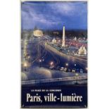 TRAVEL / TOURISM POSTER - VINTAGE PARIS VILLE LUMIERE DESIGN.