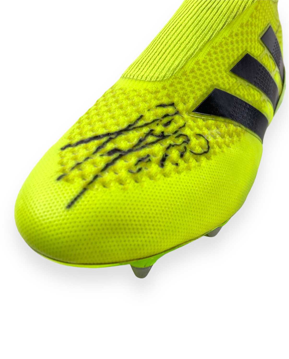 FOOTBALL MEMORABILIA - MANCHESTER UNITED / JUVENTUS INTEREST - PAUL POGBA WORN AND SIGNED BOOT. - Image 2 of 9