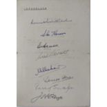 SIGNED 1954 SOUVENIR PROGRAMME (MALCOLM BARRASS, HAROLD HASELL, WILLIE MOIR, KENNETH WOLSTENHOLME).