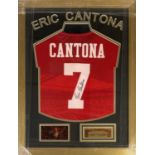 MANCHESTER UNITED - A SHIRT SIGNED BY ERIC CANTONA.