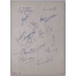 FOOTBALL MEMORABILIA - 1983 LIVERPOOL SQUAD SIGNED PAGE.