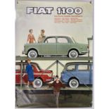 AUTOMOBILES / ADVERTISING POSTER - ORIGINAL ITALIAN FIAT 1100 POSTER. ﻿