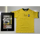 PELE - A SIGNED FOOTBALL SHIRT.