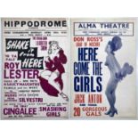 1950S SHOW GIRL / BURLESQUE POSTERS/WINDOW CARDS.