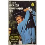 GOLF MEMORABILIA - MULTI-SIGNED 1973 OPEN PROGRAMME INC ARNIE PALMER.