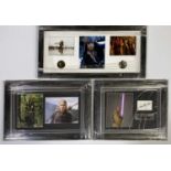 FILM STAR AUTOGRAPHS - DISPLAYS - ORLANDO BLOOM / SAMUEL L JACKSON / JOHNNY DEPP.