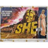 HAMMER FILMS - THE VENGEANCE OF SHE (1968) ORIGINAL UK QUAD POSTER.