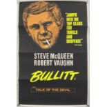 BULITT (1969) ORIGINAL UK DOUBLE CROWN FILM POSTER.