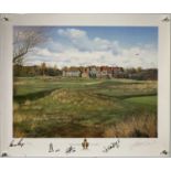 GOLF MEMORABILIA - MULTI SIGNED GRAEME BAXTER PRINT INC ERNIE ELS.