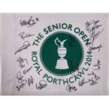 GOLF MEMORABILIA - MULTI SIGNED 2014 SENIOR OPEN FLAG.