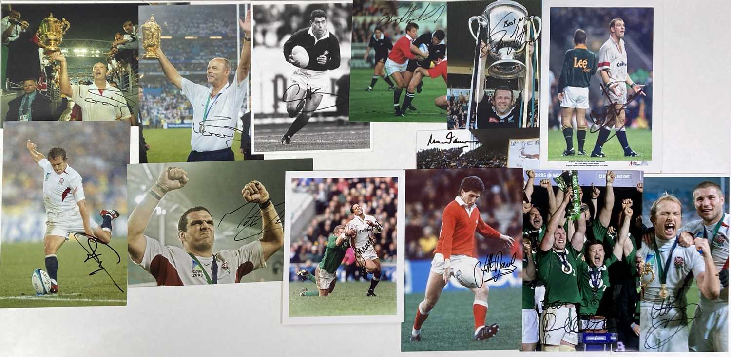 SPORTING MEMORABILIA - RUGBY STARS - SIGNED PHOTOS.