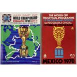 OFFICIAL WORLD CUP PROGRAMMES (ENGLAND 1966 & MEXICO 1970).
