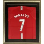 CRISTIANO RONALDO - A SIGNED MANCHESTER UNITED SHIRT.