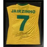 FOOTBALL INTEREST - JAIRZINHO SIGNED BRAZIL SHIRT.