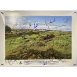 GOLF MEMORABILIA - MULTI SIGNED GRAEME BAXTER PRINT.