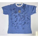 FOOTBALL MEMORABILIA - MANCHESTER CITY LEGENDS SIGNED SHIRT.