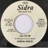 BARBARA MERCER - CALL ON ME/ SO REAL 7" (US PROMO - SIDRA RECORS S-9012)