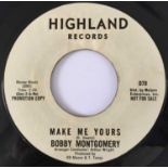 BOBBY MONTGOMERY - MAKE ME YOURS/ SEEK AND YOU SHALL FIND 7" (US PROMO - HIGHLAND RECORDS 078)