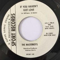 THE MASTERKEYS - IF YOU HAVEN'T GOT LOVE/ WEAK AND BROKEN HEARTED 7" (US PROMO - SPORT RECORDS 109)