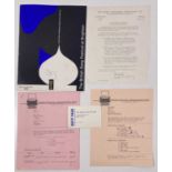 THE FIRST BRITISH FESTIVAL OF SONG 1965 - PROGRAMME, DUTY PASS, PRESS RELEASE, LETTER & DETAILED SCH